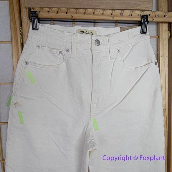 NEW Madewell The Perfect Vintage Wide-Leg Crop Jean‎ Tile White, 27 - Picture 6 of 16